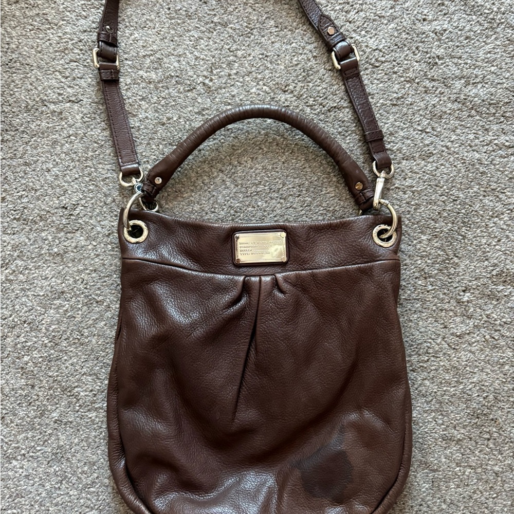 Elegant Brown Leather Shoulder Bag